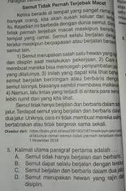 Kalimat inti itulah yang disebut dengan kalimat utama. Kalimat Utama Paragraf Pertama Adalah A Semut Tidak B Semut Dapat C Semut Berjalan D Semut Brainly Co Id