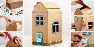 Diy treehouse using cardboard how to make treehouse from cardboard kartondan ağaç ev nasıl yapılır track: Kartondan Maket Ev Yapimi Anlatimli Olculeri Ve Tarifi Bakimli Ve Titiz Kadinlarin Web Sitesi Kutular Evler Ev Yapimi