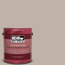 Behr Ultra 1 Gal N220 3 Smokestack Matte Interior Paint And Primer In One 175401 The Home Depot