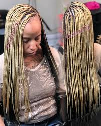 Multicolor Black And Blonde Knotless Braids Leshiatai On Instagram Knotless Box Braids Box Braids Hair Styles Braids
