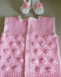 Tunus Isi Bebek Yelegi Ornegi El Isi Hobiler Bebek Yelek Baby Knitting Patterns Bebek Ceket