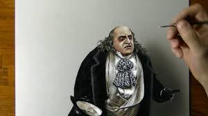He carried deadly weapon concealed umbrellas and his horrible past turned him into a bitter and ruthless psychopath. Portrait Of Danny Devito As Penguin From Batman Returns On Behance