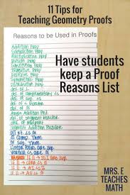 Like The Idea Of Students Having A Reasons Toolbox That They Can Use To Create Proofs Teaching Geometry Geometry Proofs Geometry Lessons