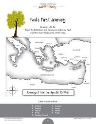 Paul S Journeys Activity Book Paul S Missionary Journeys Paul The Apostle Book Activities
