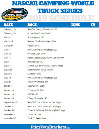 The battles of the drivers will start at the biggest all the lovers of nascar and xfinity series watch it online through our livestreamracing website which gives you hd quality. Printable Nascar Camping World Truck Series Schedule 2021
