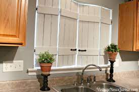 See how markay built these easy interior window shutters for under $20! Ikea Bed Slats Turned Indoor Shutters