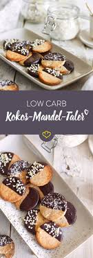 Low Carb Kokos Mandel Taler Mit Dunkler Schokolade Rezept Low Carb Dessert Kokosraspeln Dessert Ideen