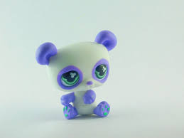 Littlest Pet Shop 776 Lavender Panda Bear W Mint Green Paw