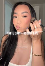 Matte Skin and Glossy Lip Makeup Tutorial