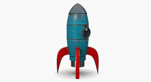 3d Model Rocket Cartoon Cute Fun Funny Kid Toy Retro Vintage Space Ship Rocketship Science Fiction Spaceship Alien T Model Cartoon 3d Model