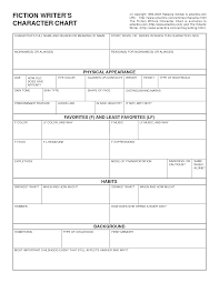 fiction writers character chart by misspowerpoint writing