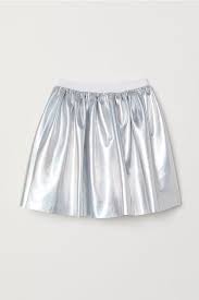 Shimmering Metallic Skirt Silver Colored Kids H M Us Silver Skirt Outfits Metallic Skirt Skirts For Kids