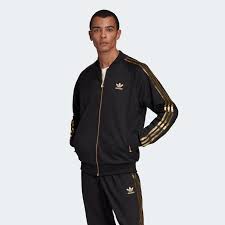 Black And Gold Adidas Jacket Sst 24k Track Jacket Black Gold Metallic Gk0658 In 2020 Adidas Shoes Superstar Black Adidas Track Jackets