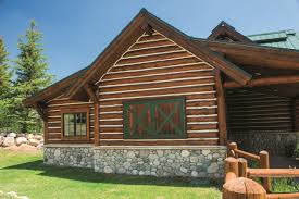 Log Cabin With Chinking Between Logs Rustic Exterior Other By Ppg Proluxe Wood Finishes Houzz