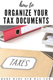 How To Organize Documents For Tax Time Avoid Tax Season Stress Documents Organization Tax Organization Bill Organization