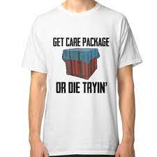 Pubg Get Care Package Or Die Tryin Classic T Shirt By Theocelotuk Classic T Shirts T Shirt Mens Tops