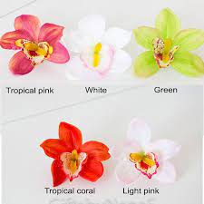 Orchid Hair Clip Cymbidium Orchid Hair Clip Tropical Orchid Etsy Hair Decorations Orchids Flowers In Hair