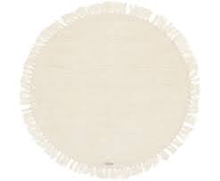 Runder Wollteppich Alma In Creme Mit Fransen Westwingnow Wollteppich Teppich Fransen
