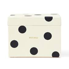 Kate Spade Deco Dot Recipe Box With 40 Recipe Cards And 8 Dividers Nwt Kat In 2020 Kate Spade Bridal Shower Theme Kate Spade Bridal Shower Garden Party Bridal Shower
