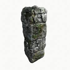 Mossy Stone Pillar 3d Model Ad Stone Mossy Model Pillar Stone Pillars Pillars Stone Columns