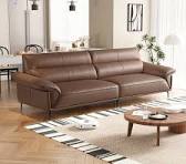 Set Ruang Tamu Kayu Mewah Modern Sofa Kulit untuk Vila Hotel ...