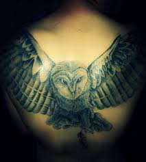 Back Shoulder Owl Ruzgarartstudio Izmit Turkey Dovme Owl Baykus Dovmeleri