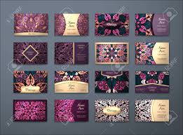 If you're in an important meeting with a new client or on the hunt for a new job, exchanging business cards is a great way to stay in contact. Vector Vintage Business Cards Big Set Floral Mandala Pattern And Ornaments Oriental Design Layout Islam Arabic Indian Ottoman Motifs Front Page And Back Page Royalty Free Cliparts Vectors And Stock Illustration Image
