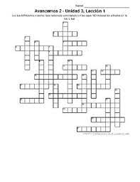 Answer all questions to get your test result. Avancemos 2 Unit 3 Lesson 1 3 1 Crossword Puzzle By Senora Payne