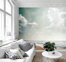 vlies fotobehang strandzicht vintage strand behang muurmode nl fotobehang behang slaapkamer fotobehang