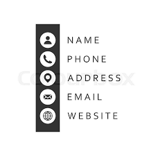You need the basic user role to use the business card reader. Business Card Information Icon Set Stock Vector Colourbox