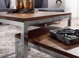 Beistelltisch nachtschrank stahlrohr chrom holz vichr slezak art deco bauhaus. Wohnling 2er Set Satztisch Guna Massiv Holz Sheesham Wohnzimmer Tisch Metallgestell Landhausstil Beistelltisch Braun Natur
