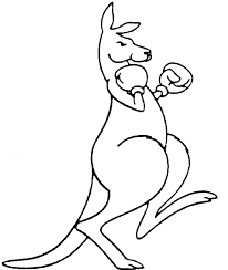 Kangaroo Coloring Pages With Boxing Gloves Coloringstar Kangaroo Art Boxing Tattoos Kangaroo Drawing