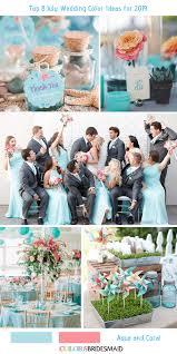 Top 8 July Wedding Color Ideas For 2019 Aqua And Coral Colsbm Weddings Weddingideas Bridesmaiddresses Sum In 2020 July Wedding Colors Aqua Wedding July Wedding