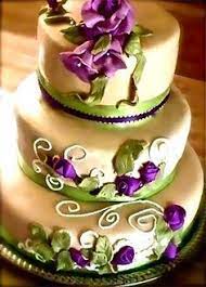 Purple Gold Green Wedding Google Search Green Wedding Cake Tiered Wedding Cake Gold Wedding Cake