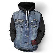 Denim Vest Black Hoodie Beloved Shirts Mens Outfits Denim Hoodie