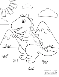 Free, printable coloring pages for adults that are not only fun but extremely relaxing. Free Printable T Rex Dinosaur Coloring Page