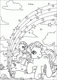 Regenboog kasteel en eenhoorn kleurplaat. Kleurplaten Little Pony Kleurplaten Kleurplaat Nl