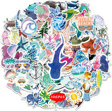 See more ideas about cute drawings, animal drawings, cartoon animals. Amazon Com 100pcs Ocean Stickers Beach Themed Decals For Kids Cute Sea Animal Art Work For Water Bottles Case Cup Scrapbooking Kitchen Dining
