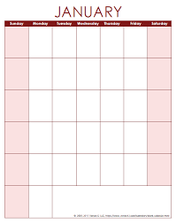 Use notes space on top of the planner to write your priorities and the most important goals. Blank Calendar Template Free Printable Blank Calendars By Vertex42