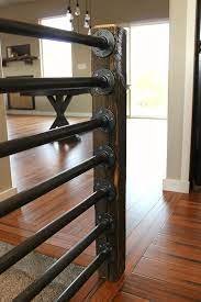 How To Build Your Own Banister Building A Beautiful Rustic And Industrial Inspired Stair Banister Is As Simple As Rustic Stairs Stair Banister Stairs Design