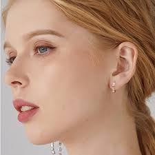 Double Love Heart Cubic Zirconia Small Hoop Earrings for Women Girls 925  Sterling Silver Cartilage Tiny Cute Huggie Hoops Hypoallergenic Nickel Free  Holiday Jewelry Gifts for Her Rose Gold Tone, : Amazon.co.uk: