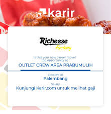 Pt cahaya putri selatan bergerak di bidang retail penjualan tupperware. Karir Com Na Twitteru Ingin Memiliki Tantangan Baru Dalam Berkarir Pt Richeese Kuliner Indonesia Richeese Factory Membuka Lowongan Kerja Sebagai Outlet Crew Area Prabumulih Untuk Penempatan Di Palembang Lamar Lowongan Ini Di