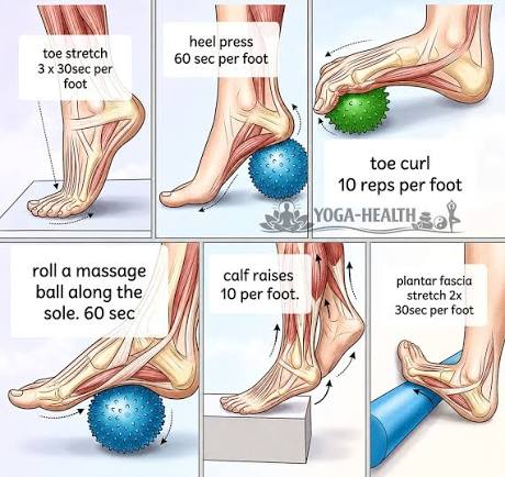 Relieve foot pain, improve flexibility, and strengthen your arches with  these simple plantar fascia exercises. 👣 Practice them daily to reduce  stiffness, support better balance, and keep your feet healthy and strong.