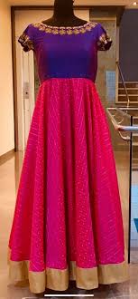 Pink and blue mixed will make some sort of purplish/bluish/pinkish mix depending on the strength of the so, with pink being a combination of at least two colors, and orange being the combination of. Pink And Blue Combination Long Frocks Scobo In