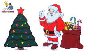 Finally, finish your drawing by adding santa's clothes, belt, boots, gloves, and hat. Draw Santa Claus Cool Drawing Idea
