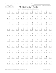 The user may also select a 1 minute drill of 20, 3 minute drills of 60 problems, or 5 minute drill of 100 problems, or a custom drill with ranges from 20 to 100 problems and times of 1 to 5 minutes. Multiplication Fluency Drill Math Facts