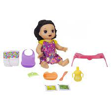 Baby Alive Happy Hungry Baby Brown Straight Hair Doll 50 Sounds Phrases Eats Poops Drinks Wets For Kids Ages 3 Walmart Com