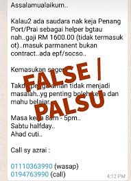 Maybe you would like to learn more about one of these? Penang Port Iklan Mengenai Jawatan Kosong Berikut Yang Facebook