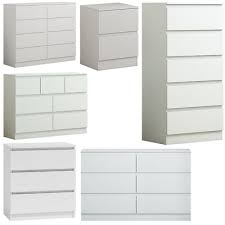Set (queen bed, nightstand, and dresser), created for macy's. White Bedroom Furniture White Chests Of Drawers Matt Finish Modern Design Ebay