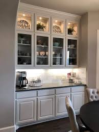 Love The Look Of This Built In Cabinetry With The Glass Uppers For Display In 2020 Glass Upper Kitchen Cabinets Upper Kitchen Cabinets Glass Kitchen Cabinets